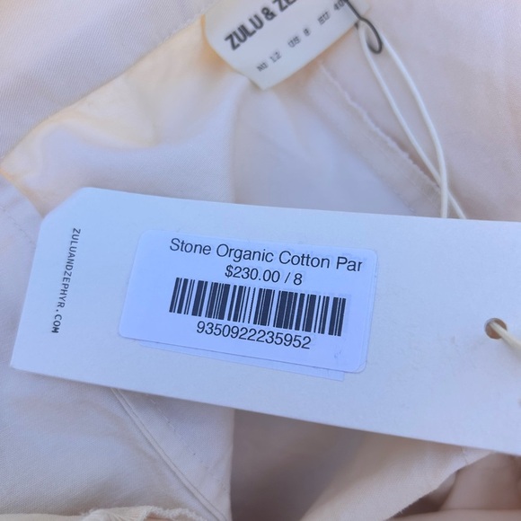 Zulu & Zephyr ORGANIC COTTON PANT - STONE - Picture 7 of 7